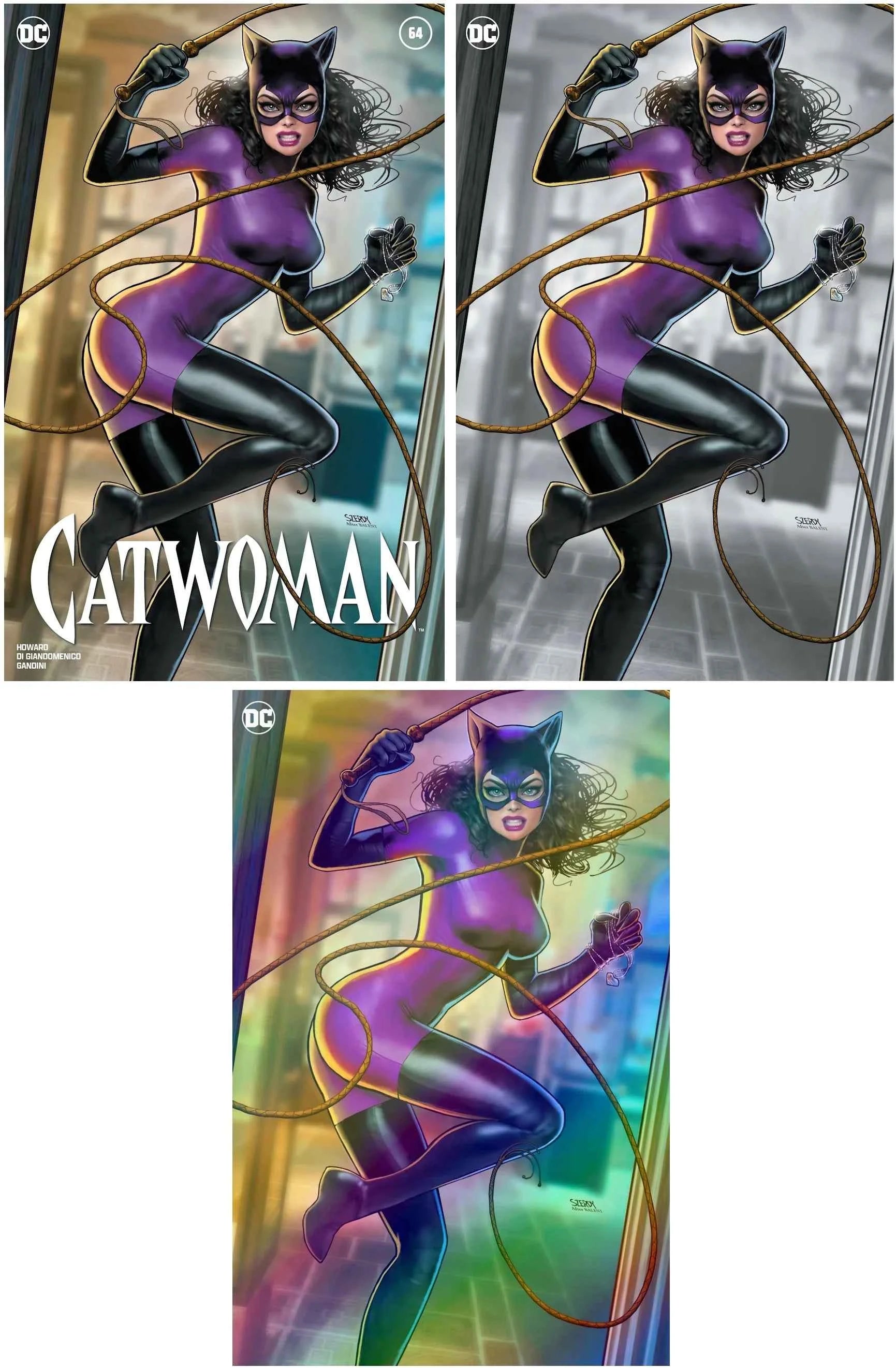 CATWOMAN #64 (NATHAN SZERDY EXCLUSIVE TRADE/VIRGIN/FOIL VARIANT SET)(2024) ~ DC Comics Main image
