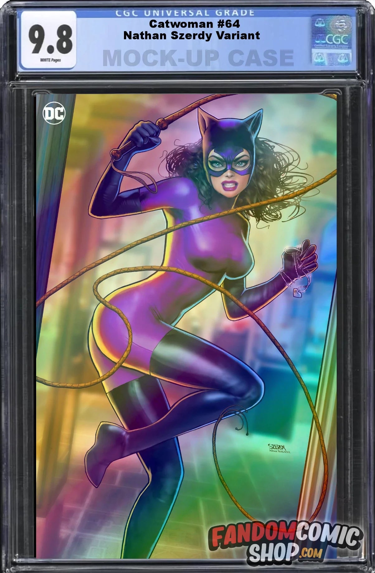 CATWOMAN #64 (NATHAN SZERDY EXCLUSIVE 1990s FOIL VIRGIN VARIANT) ~ CGC Graded 9.8 Main image