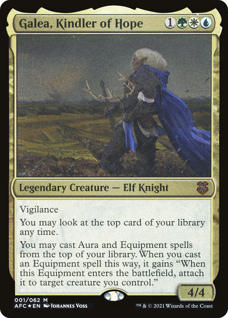 Galea, Kindler of Hope (AFC-001) - Forgotten Realms Commander Display Commanders Etched Foil