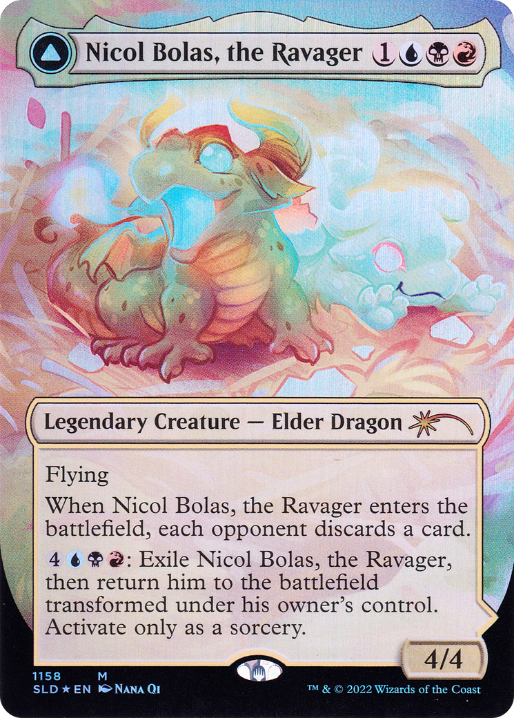 Nicol Bolas, the Ravager // Nicol Bolas, the Arisen (SLD-1158) - Secret Lair Drop (Borderless) Foil