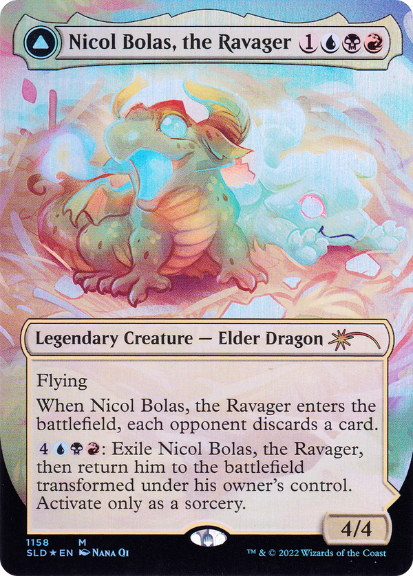 Nicol Bolas, the Ravager // Nicol Bolas, the Arisen (SLD-1158) - Secret Lair Drop (Borderless) Foil