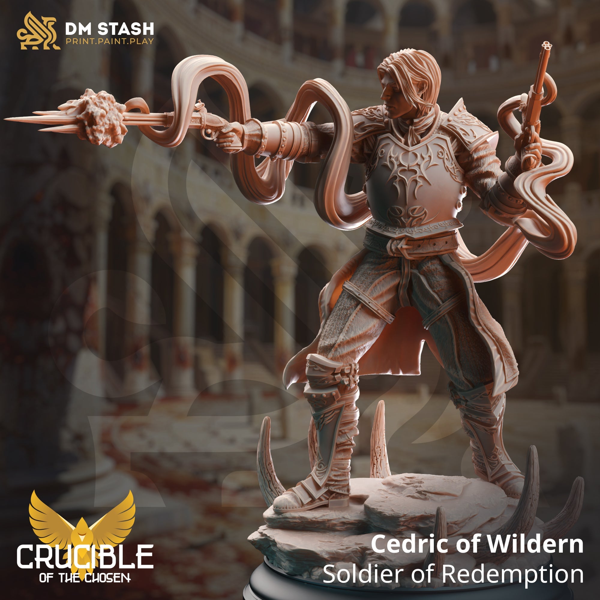 Cedric of Wildern, Soldier of Redemption (Male Human Gunslinger Knight) -