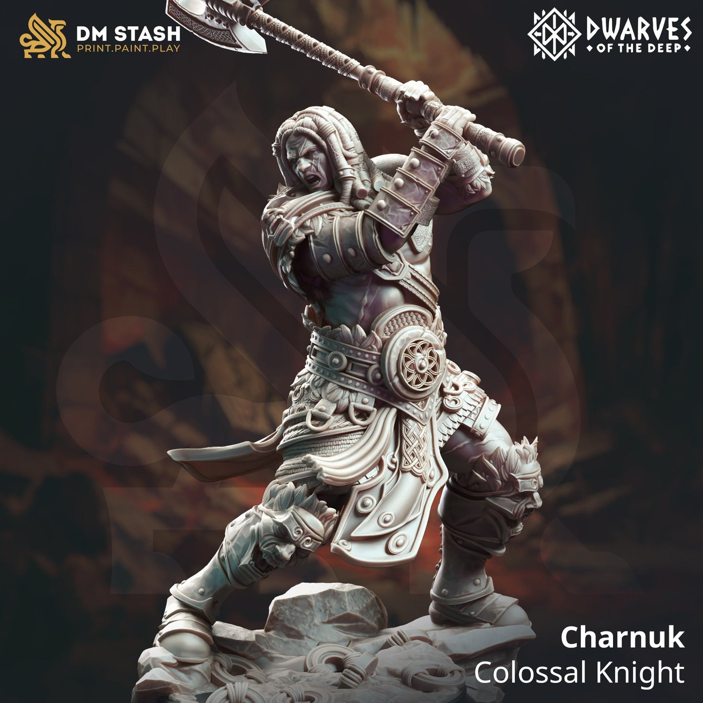 Charnuk, Colossal Knight (Male Half-Giant Barbarian)