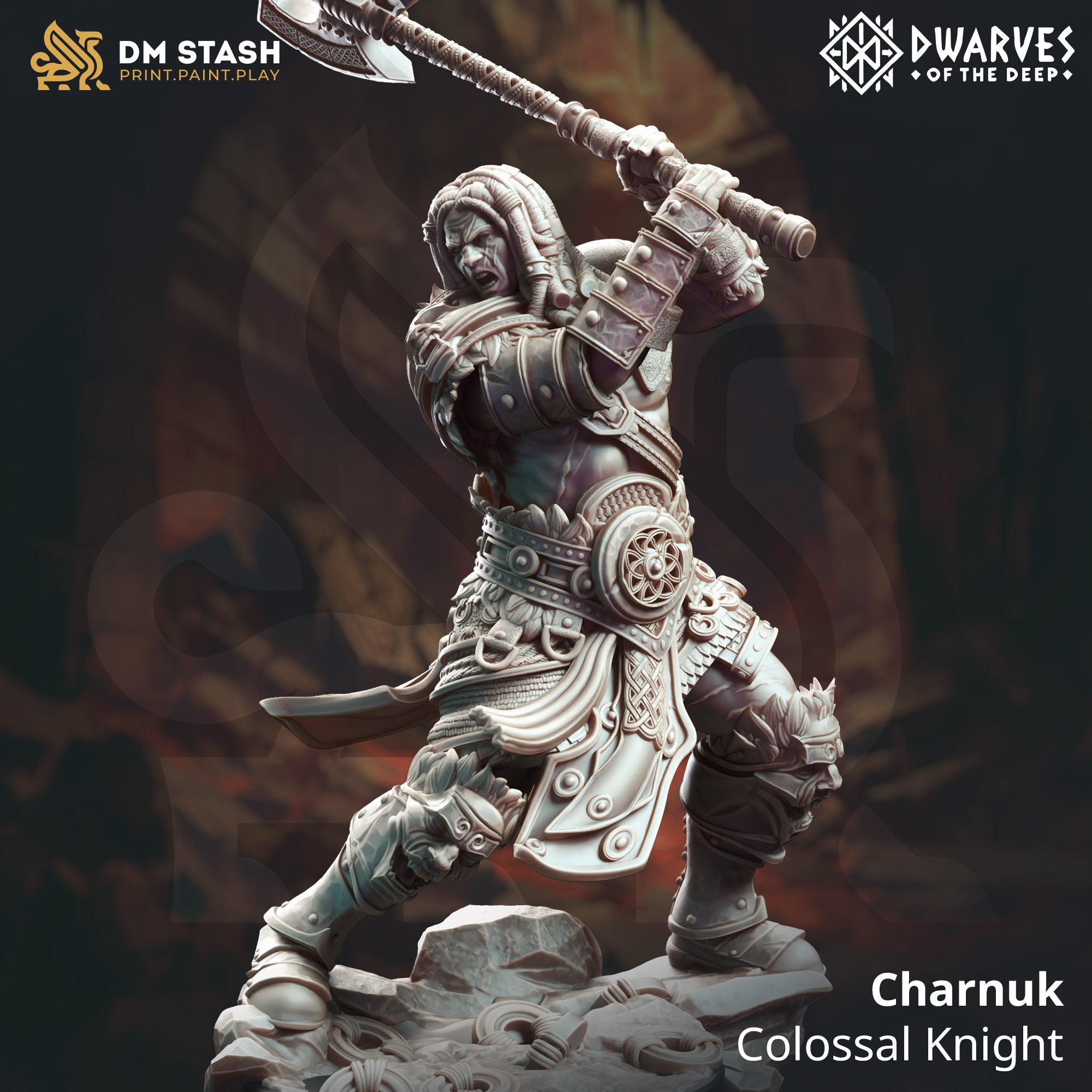 Charnuk, Colossal Knight (Male Half-Giant Barbarian)
