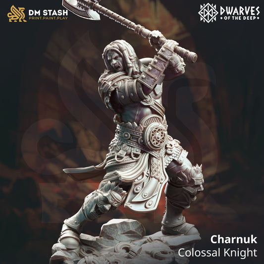 Charnuk, Colossal Knight (Male Half-Giant Barbarian)