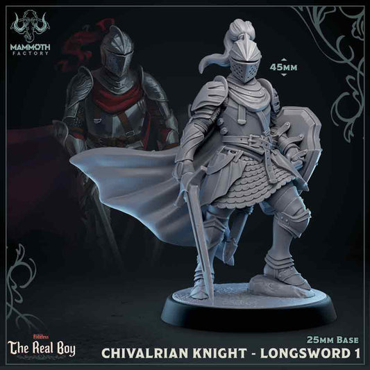 Chivalrian Knight with Longsword 1 (Paladin)