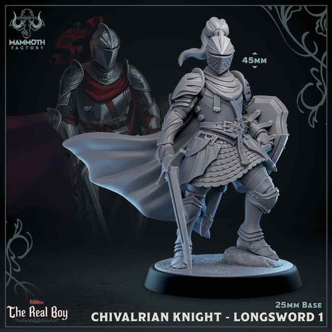 Chivalrian Knight with Longsword 1 (Paladin) - Hover Image