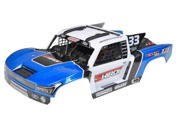 Polycarbonate Body Shiroi+ Driver Interior + Roll Cage + Body Accessories - Decals - Blue - Cut - 1p