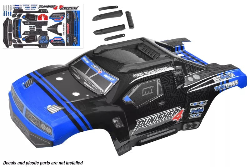 Polycarbonate Body - Punisher 4 - Painted - Cut - Decals - Color Blue - 1pc