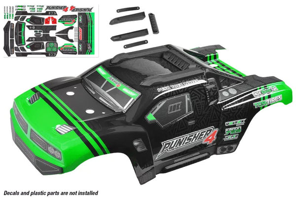 Polycarbonate Body - Punisher 4 - Painted - Cut - Decals - Color Green - 1pc