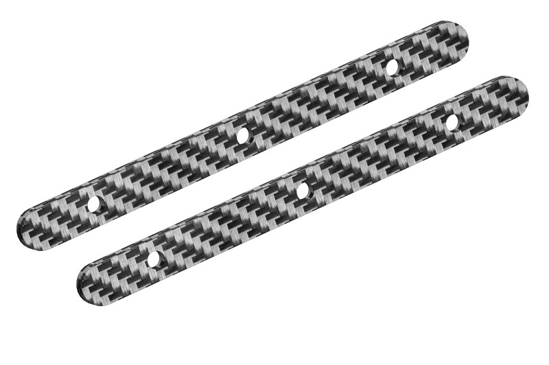 Team Corally Chassis Brace Stiffener - Rear - Graphite 2.5mm - 2 pcs, Dementor, Python