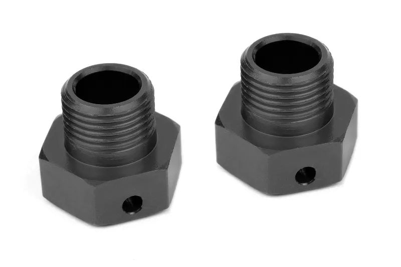 Wheel Hex Adapter - Aluminum - Black - 2pcs