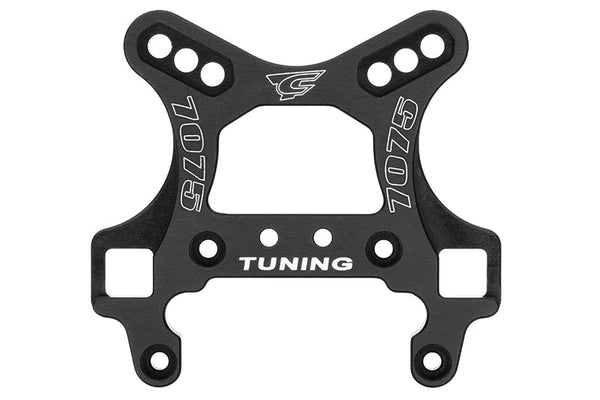 Front Shock Tower, 5mm Swiss 7075 T6 Aluminum, Black, fits Python XP, Radix 4s, Radix 6S