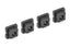 Bushings Set - For 4mm Shock Tower - Through hole - 0 Deg - Composite - 4pcs