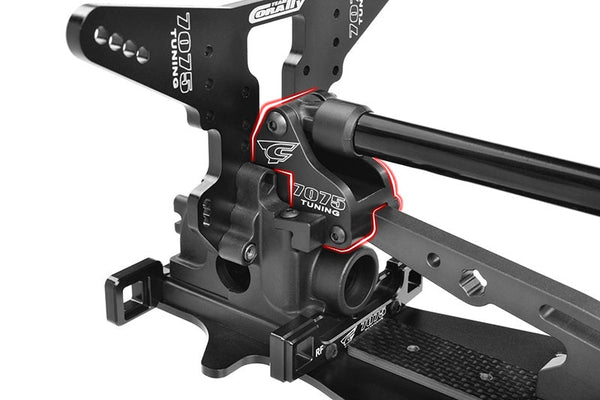 Chassis Brace Holder, Shock Tower Stiffener, Rear, Swiss Made 7075 T6, Black, Made in Italy