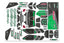 Body Decal Sheet, Kagama XP 6S, Pre-Cut, Green Color, 1pc