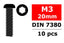 Steel Screws M3 x 20mm, Hex Button Head, 10pcs