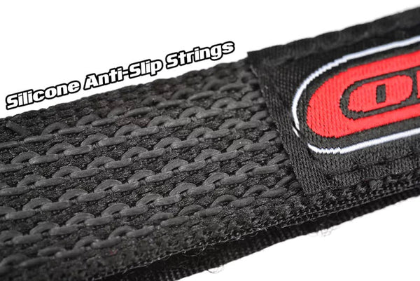 Pro Battery Straps - 300x20mm - Metal Buckle - Silicone Anti-Slip Strings - Black - 2 pcs