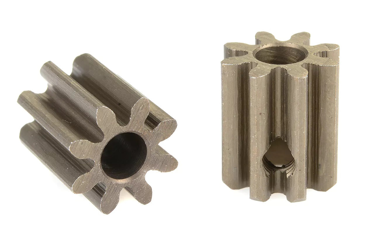 32 DP Pinion - Short - Hardened Steel - 8 Teeth - Shaft Dia. 3.17mm