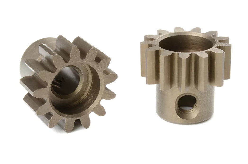 Mod 1.0 Pinion, Short, Hardened Steel, 13 Tooth, Shaft Diameter 5mm for Python, Kagama