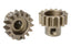 M1.0 Pinion, Short, Hardened Steel, 15 Teeth, Shaft Diameter 5mm