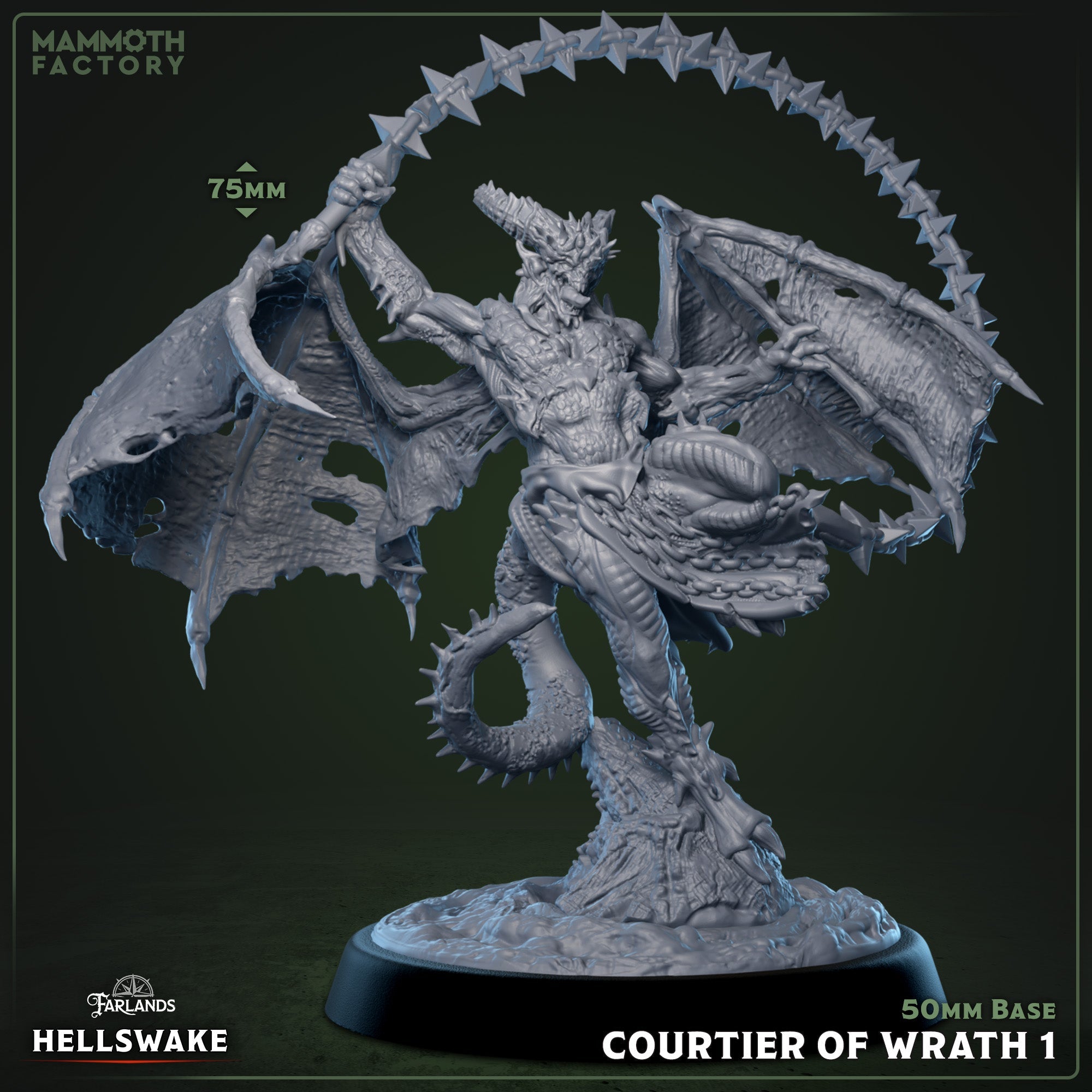 Courtier of Wrath: Sculpt 1 (Winged Chain Demon) Main image