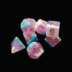 Creamsicle of Doom - 7 Piece DnD Dice Set | Acrylic RPG Gaming Dice - Collectors World Toys