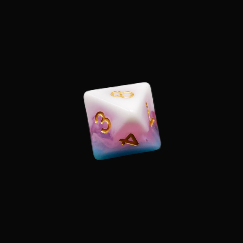 Creamsicle of Doom - 7 Piece DnD Dice Set | Acrylic RPG Gaming Dice - Collectors World Toys