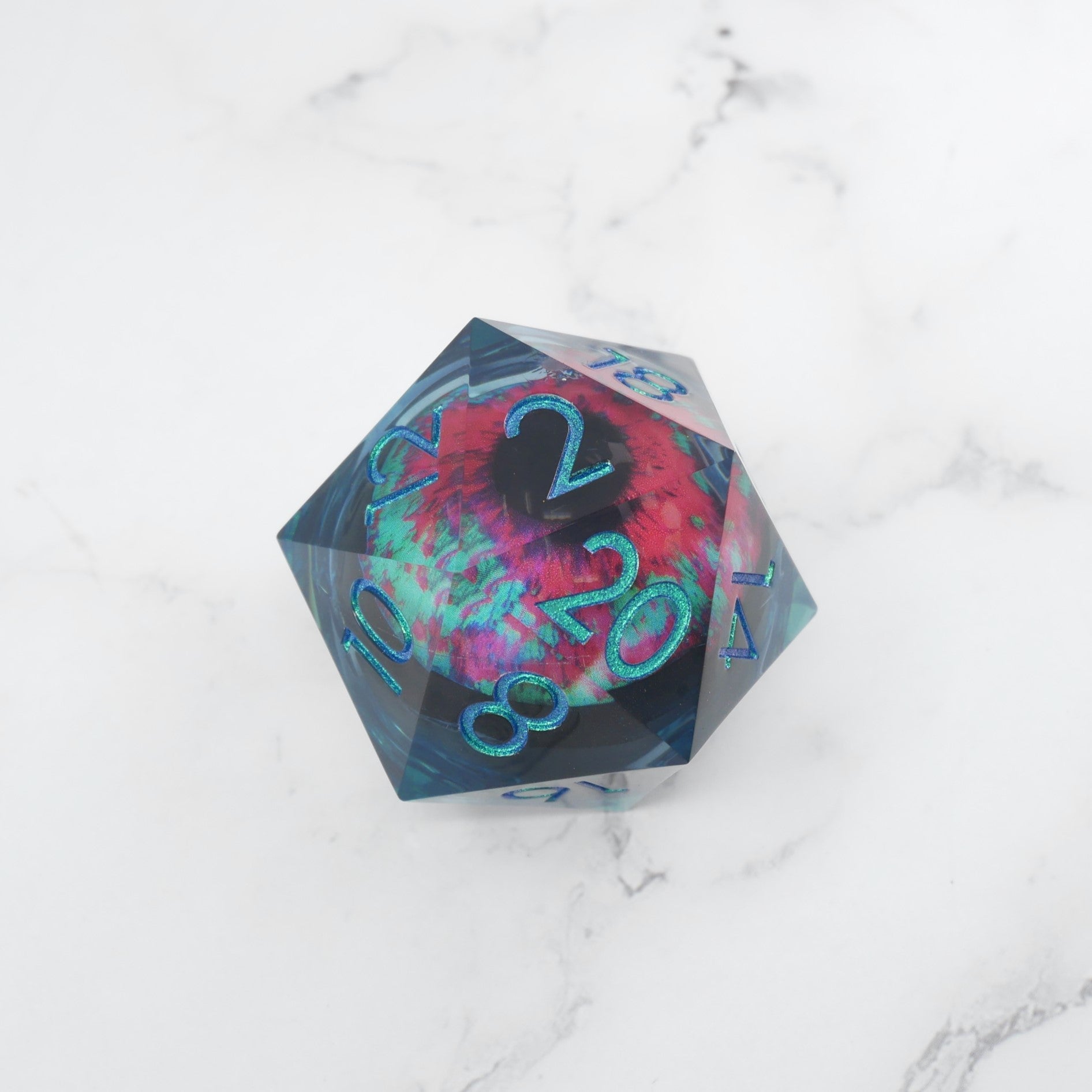 Cthulhu's Eye | Giant D20 Moving Eye DnD Dice | Acrylic RPG Gaming Dice - Collectors World Toys