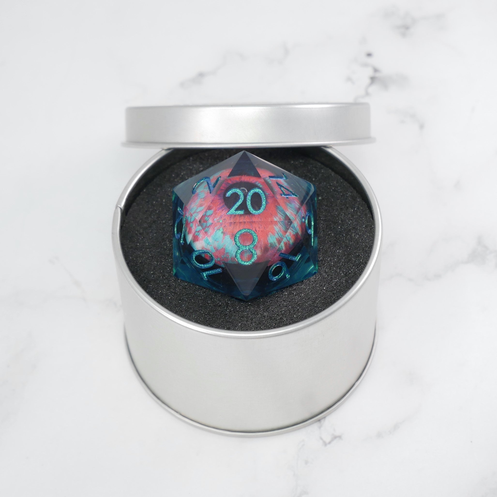 Cthulhu's Eye | Giant D20 Moving Eye DnD Dice | Acrylic RPG Gaming Dice Main image