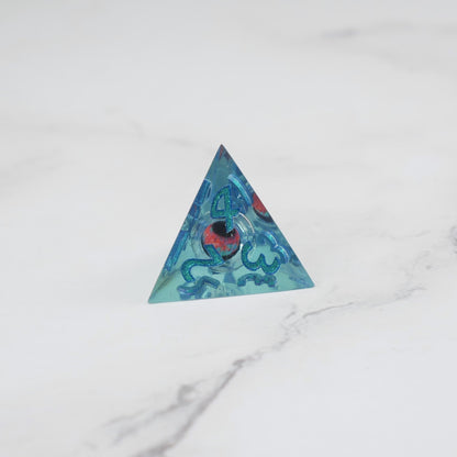 Cthulhu's Eye | 7 Piece Moving Eye DnD Dice Set | Acrylic RPG Gaming Dice