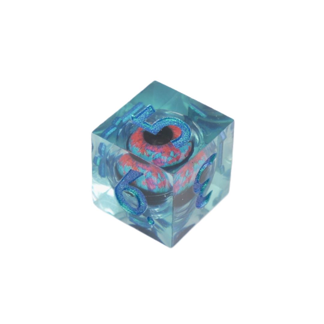 1d6 Moving Eye Sharp Edge DnD Dice | Acrylic RPG Gaming Dice Main image