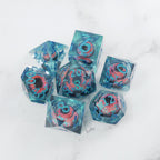 Cthulhu's Eye |  7 Piece Moving Eye DnD Dice Set | Acrylic RPG Gaming Dice - Collectors World Toys