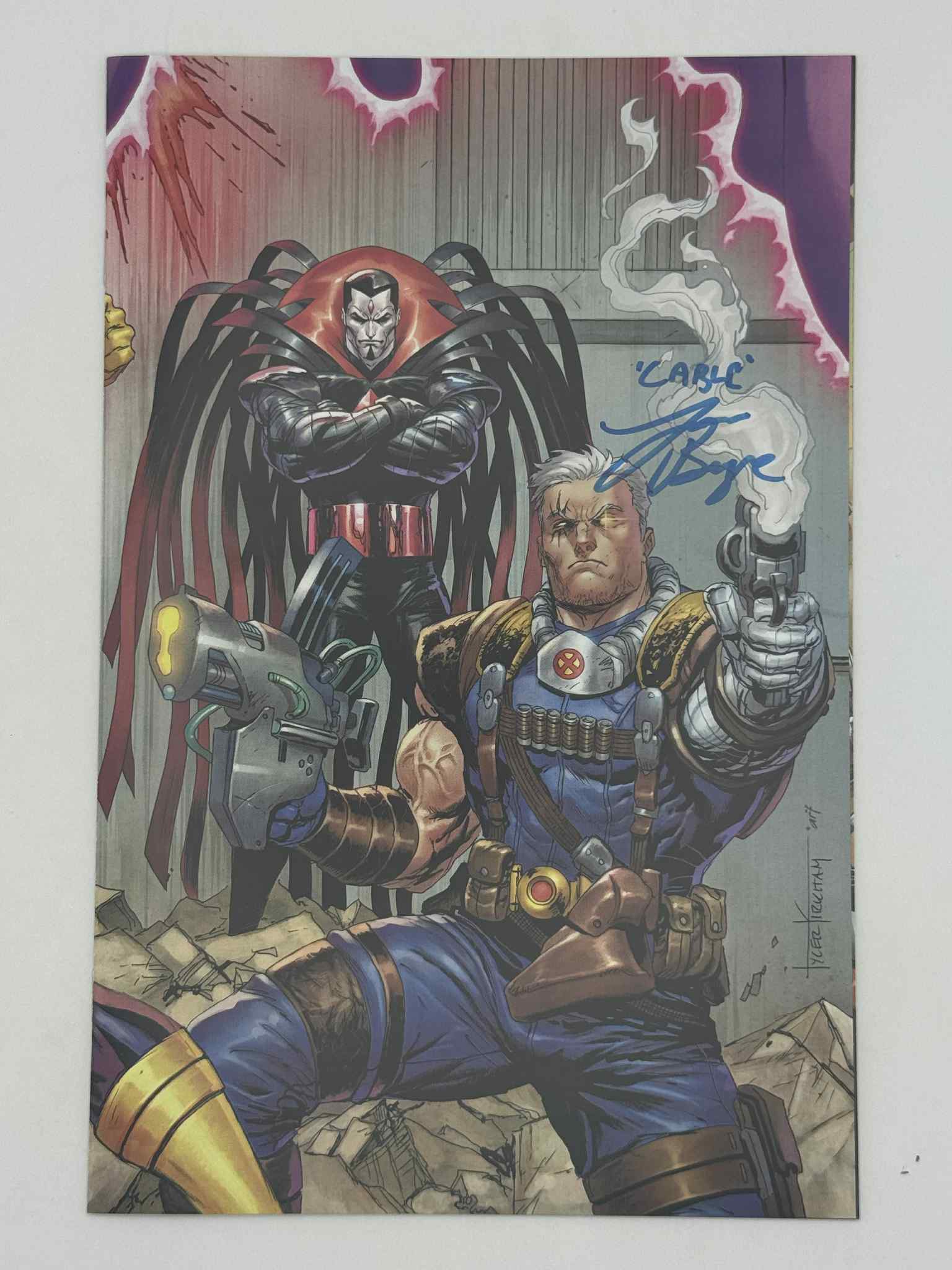 [Signed by Lawerence Bayne] Cable: Love & Chrome #1 Unknown Comics Tyler Kirkham Connecting Cover Exclusive Virgin Var [IN STOCK] - Collectors World Toys Main image