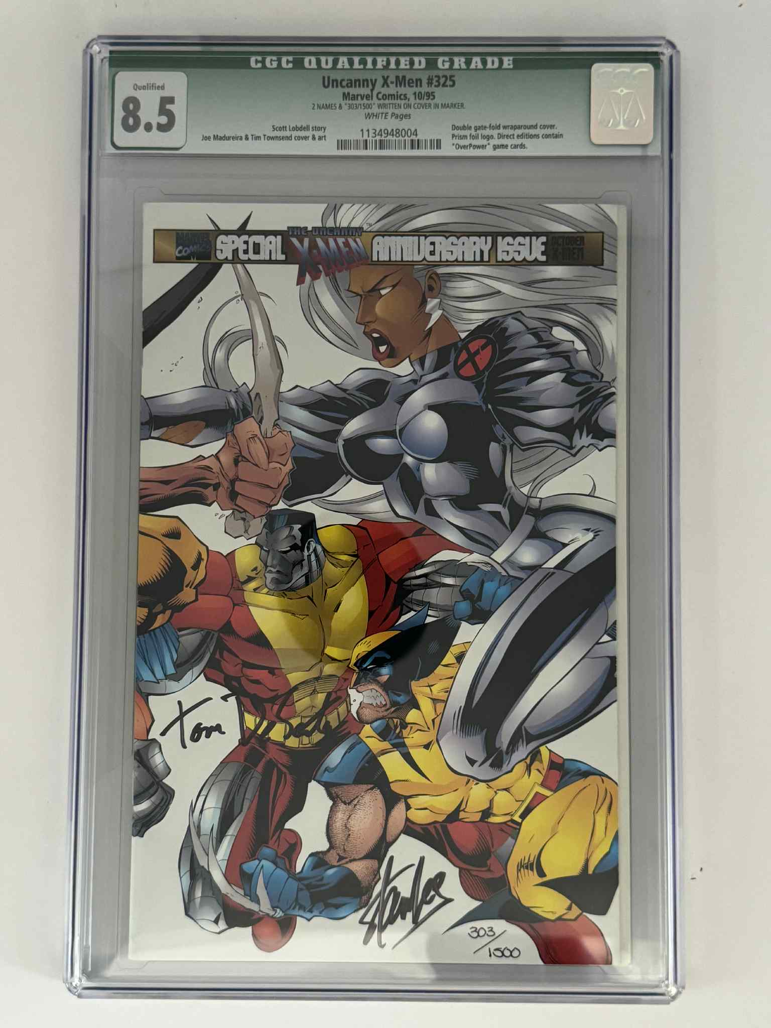 [Double Signed by Stan Lee | Tom DeSanto] Uncanny X-Men #325 CGC 8.5 Green Label Exclusive Var Main image