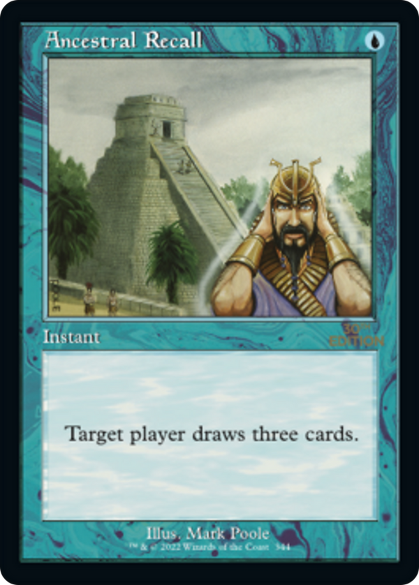 Ancestral Recall (Retro Frame) (30A-344) - 30th Anniversary Edition