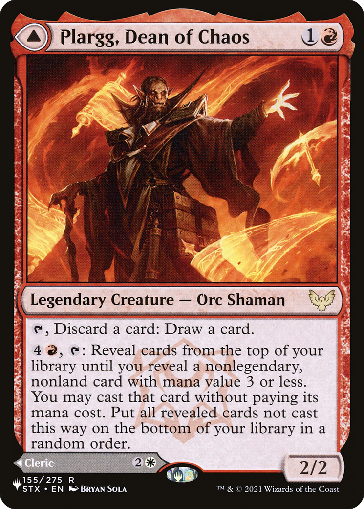 Plargg, Dean of Chaos // Augusta, Dean of Order (LIST-STX-155) - The List