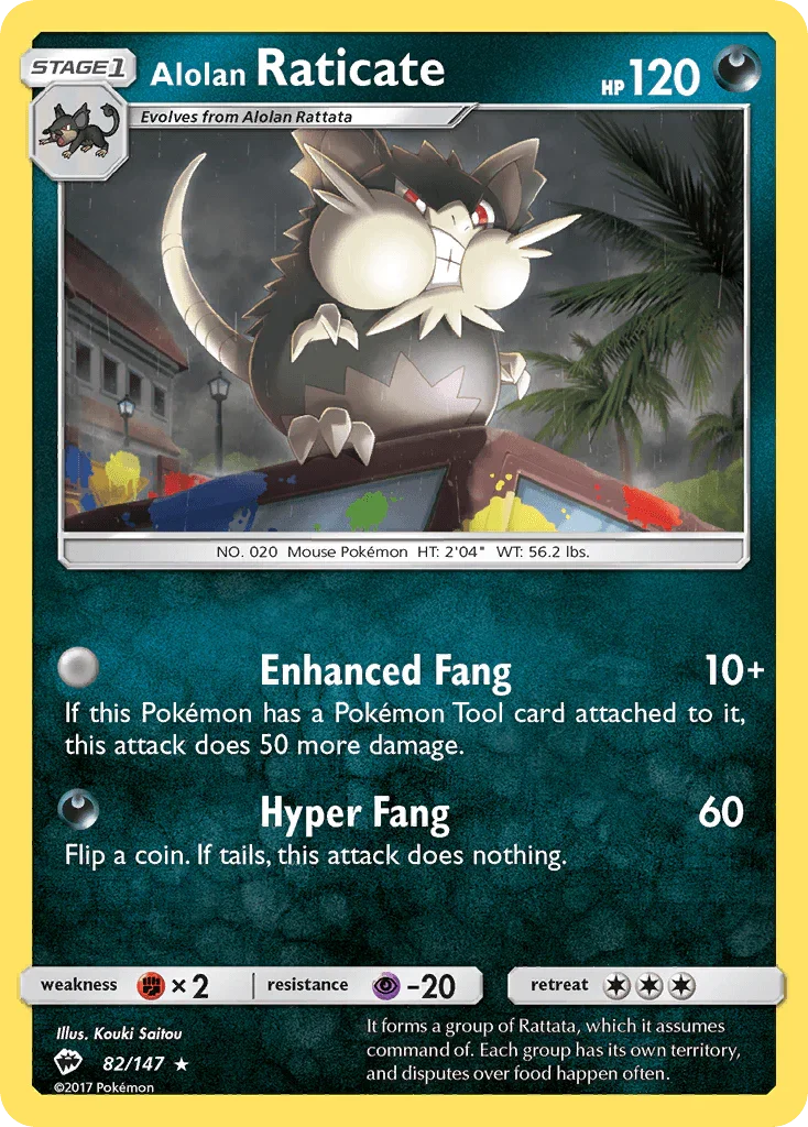 Alolan Raticate (82/147) [Sun & Moon: Burning Shadows] Main image