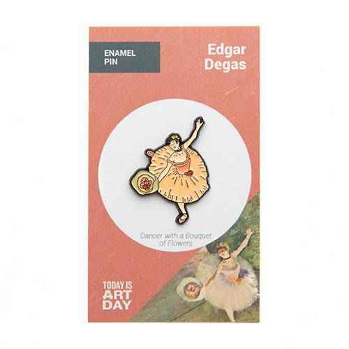 Dancer with a Bouquet of Flowers Enamel Pin - Today is Art Day Main image