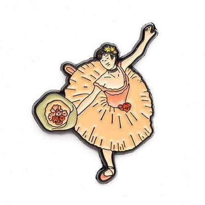Dancer with a Bouquet of Flowers Enamel Pin - Today is Art Day
