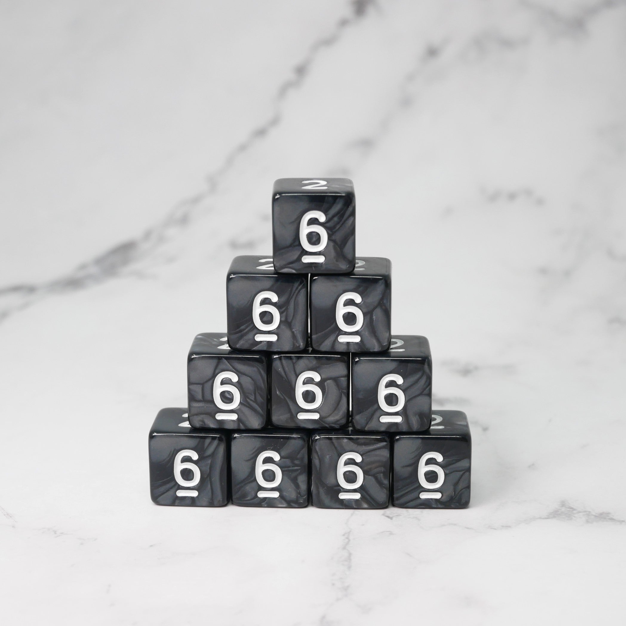 Dark Emulsion 10d6 - DnD Dice Set | Acrylic RPG Gaming Dice Main image