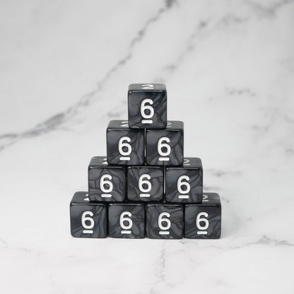 Dark Emulsion 10d6 - DnD Dice Set | Acrylic RPG Gaming Dice
