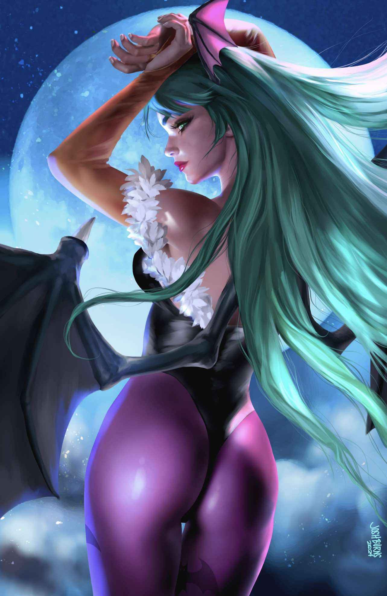 DARKSTALKERS #1 ~ 20TH ANNIVERSARY (JOSH BURNS EXCLUSIVE VIRGIN VARIANT B)(2024) COMIC BOOK Main image