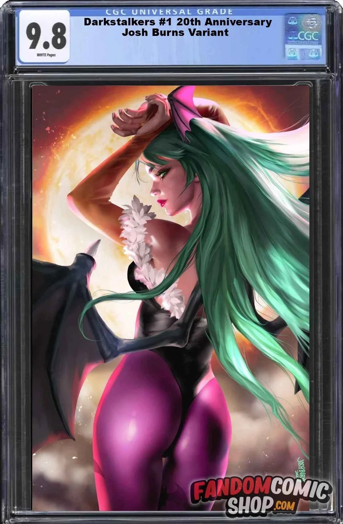 DARKSTALKERS #1 ~ 20TH ANNIVERSARY (JOSH BURNS EXCLUSIVE VIRGIN VARIANT A)(2024) ~ CGC Graded 9.8 Main image
