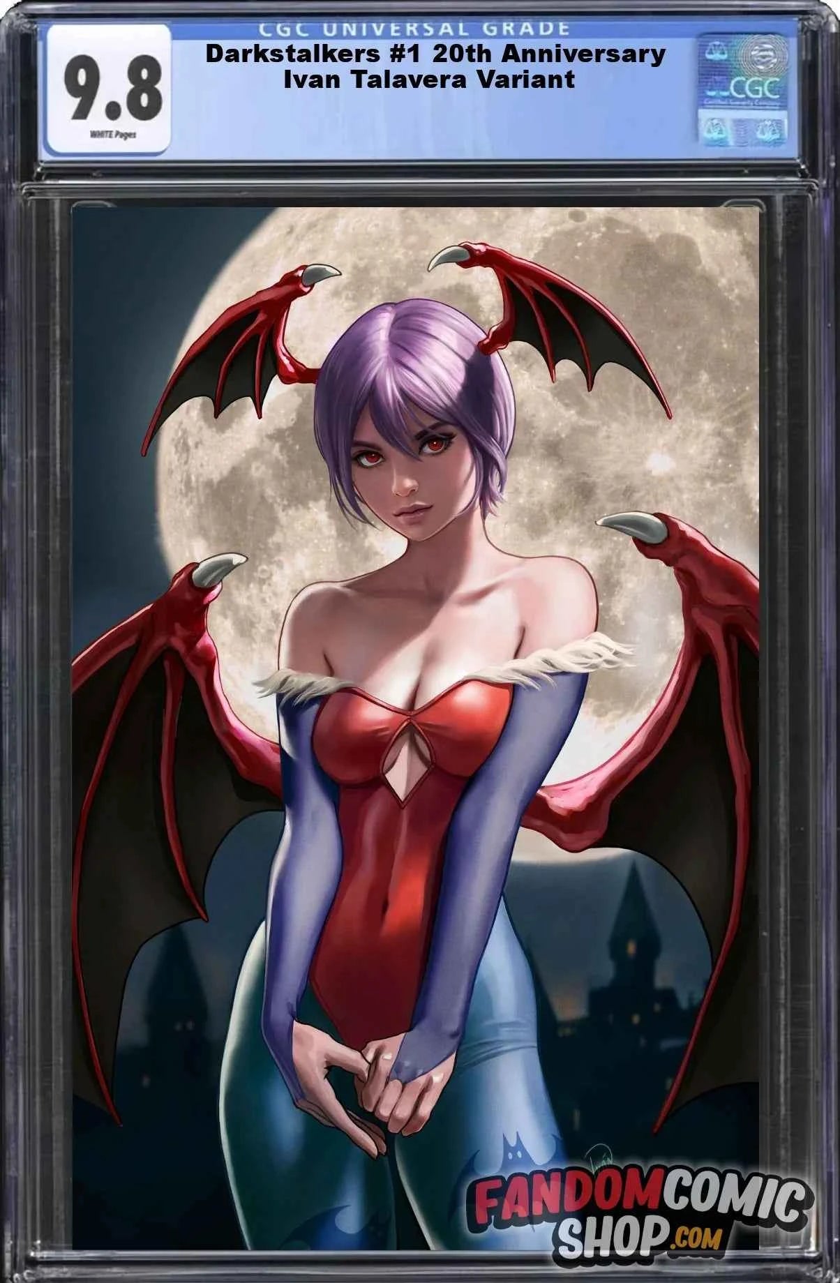 DARKSTALKERS #1 ~ 20TH ANNIVERSARY (IVAN TALAVERA EXCLUSIVE VIRGIN VARIANT B)(2024) ~ CGC Graded 9.8 Main image