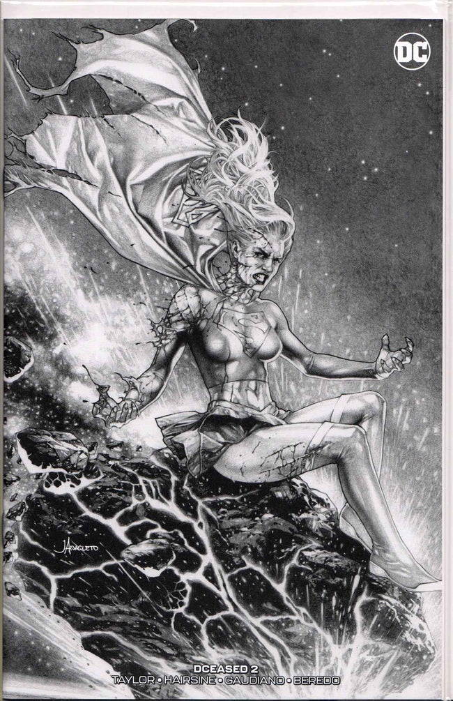 DCEASED #2 (B&W ANACLETO EXCLUSIVE VARIANT) COMIC BOOK ~ DC Comics Hover Image