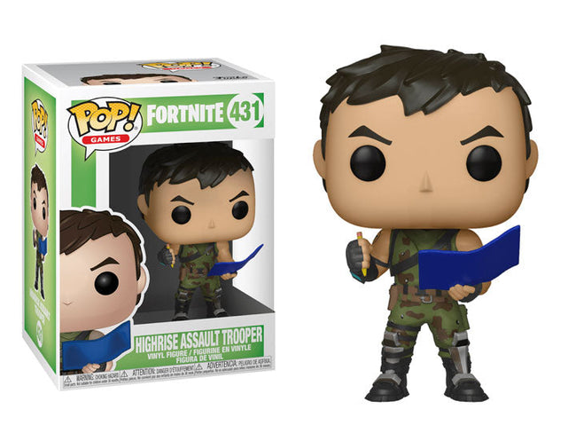 Funko POP 431: Fortnite S1-Highrise Assault Trooper Figure - Collectors World Toys Hover Image