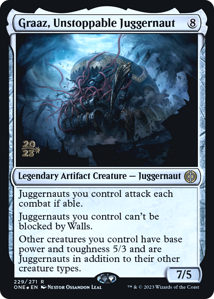 Graaz, Unstoppable Juggernaut (PRE-229) - Phyrexia: All Will Be One Promos Foil