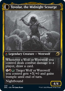 Tovolar, Dire Overlord // Tovolar, the Midnight Scourge (DBL-246) - Innistrad: Double Feature: (Double Faced Transform)