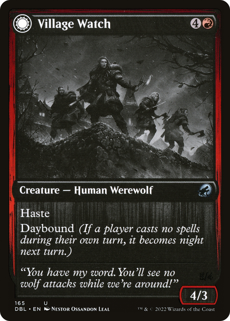 Village Watch // Village Reavers (DBL-165) - Innistrad: Double Feature: (Double Faced Transform)